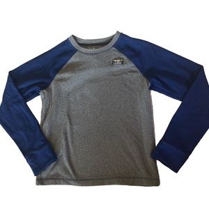 L.L. Bean fitness fleece long sleeve color block kids medium